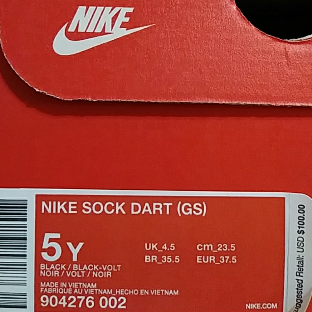 Nike Sock Dart size 5 boys